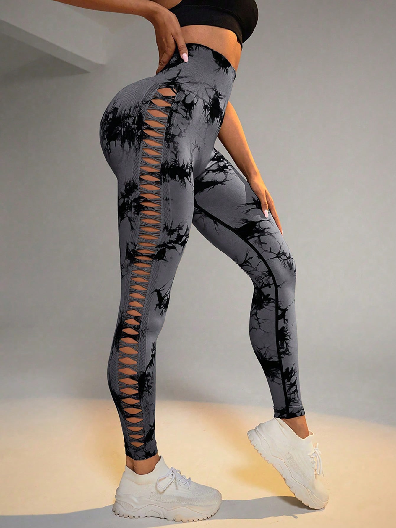 Cut-Out Tummy Control Yoga leggings – Butt Lift, High Waist & Seamless