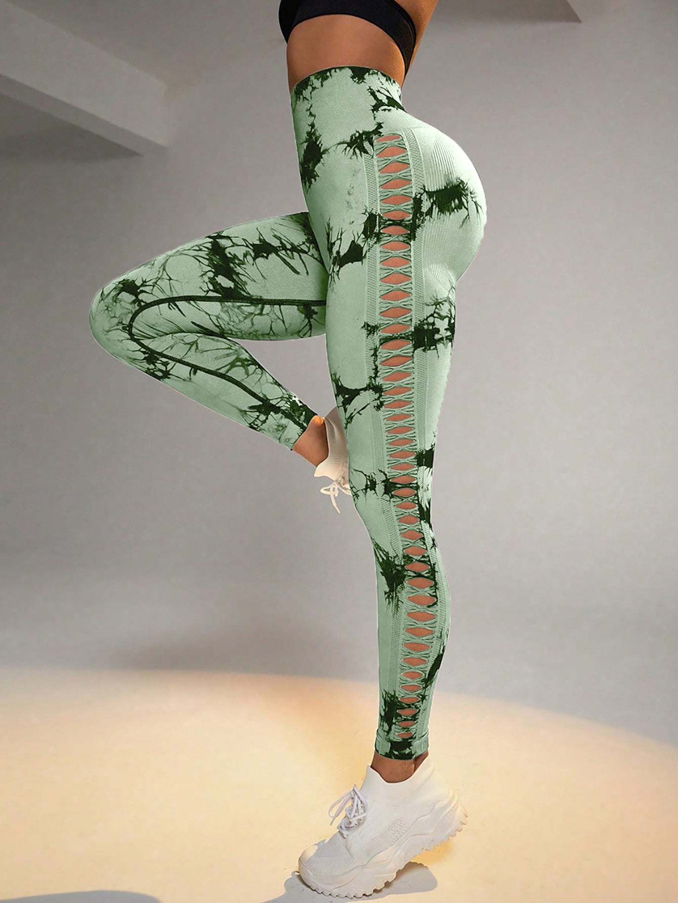 Cut-Out Tummy Control Yoga leggings – Butt Lift, High Waist & Seamless