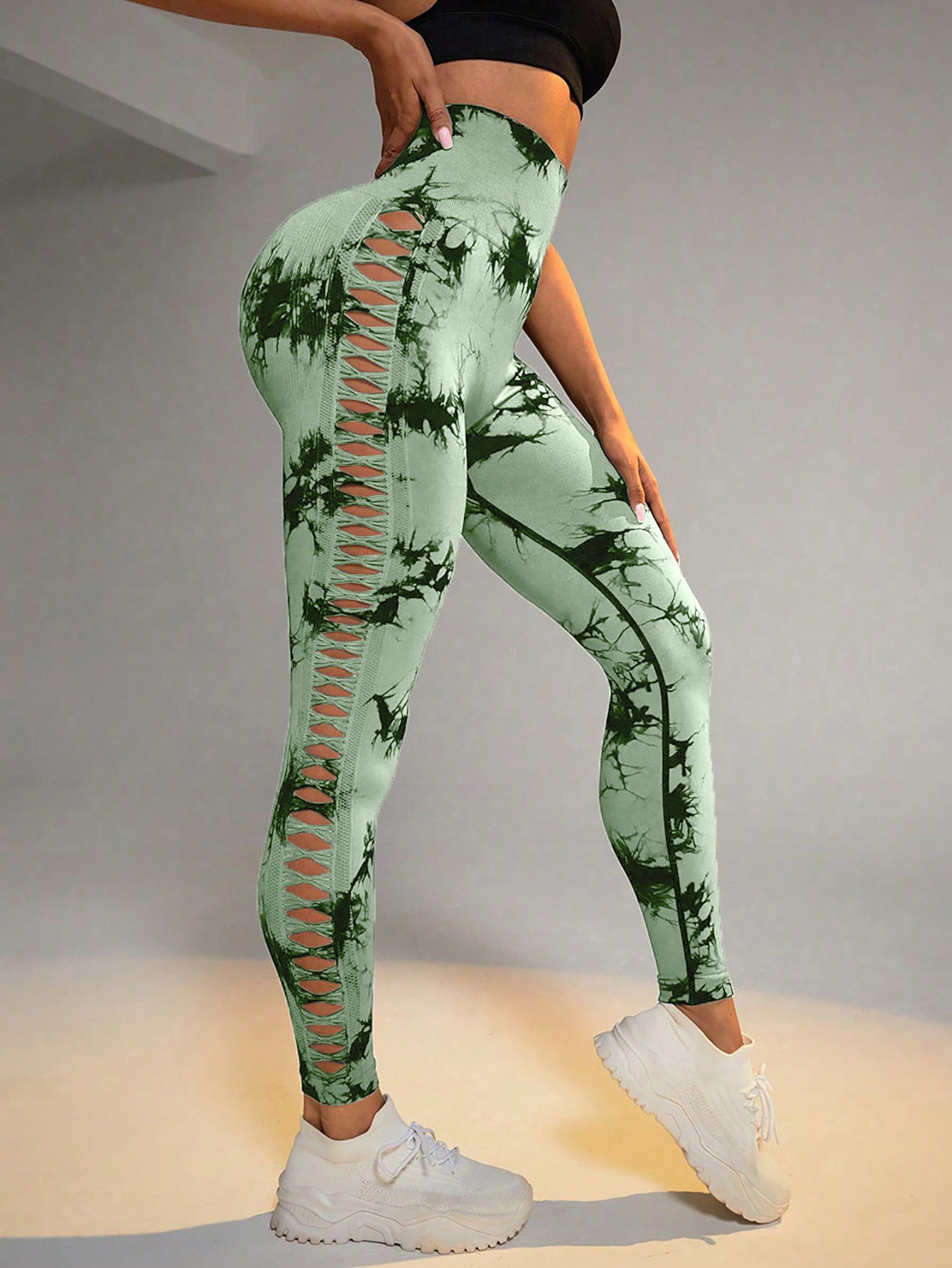 Cut-Out Tummy Control Yoga leggings – Butt Lift, High Waist & Seamless
