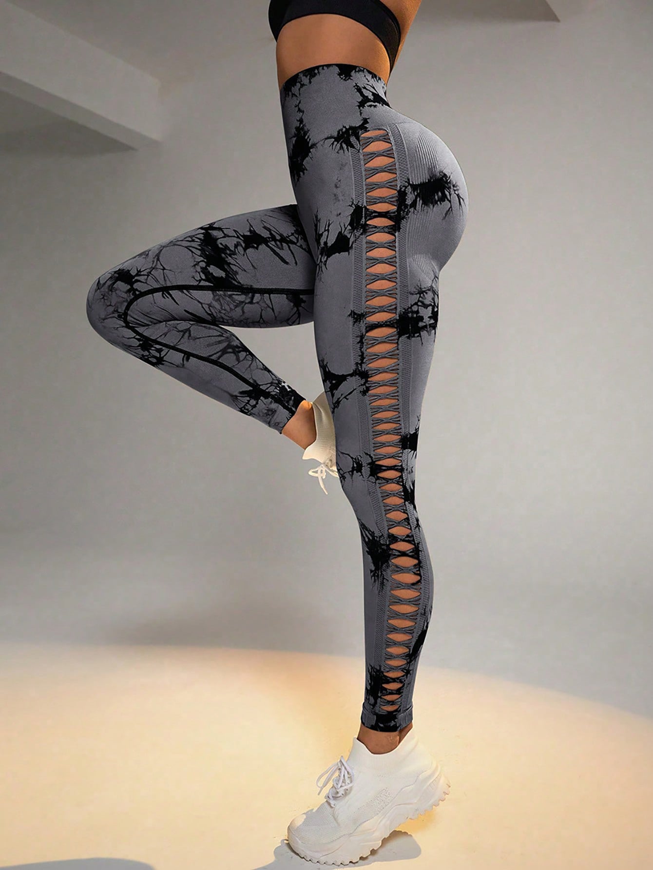 Cut-Out Tummy Control Yoga leggings – Butt Lift, High Waist & Seamless